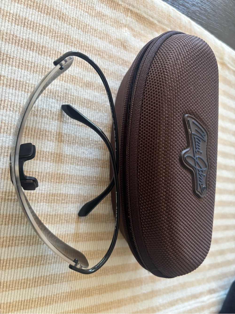 Maui Jim Shield Sunglasses in Smoke Gray Lens with Black Frame - Picture 4 of 7